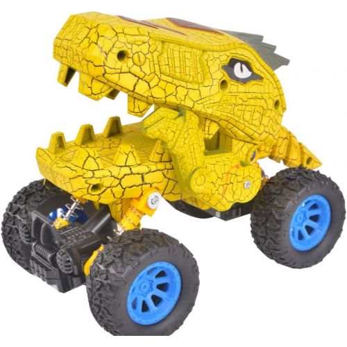  [아마존베스트]Dinosaur Monster Truck Toys,Graffiti Die-cast Pull Back Car Toys with Spring & Big Rubber Tires,Toddler Kids Vehicle for Aged 3 and Above Boys & Girls Gift