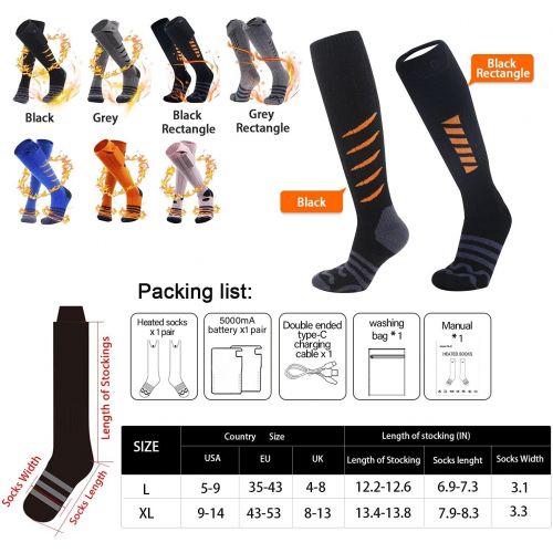  PBOX Battery Heated Socks for Men/Women-Rechargeable Electric Heating Socks with APP Remote Control,Foot Warmer for Raynauds and Winter Outdoor Sports Skiing/Hunting