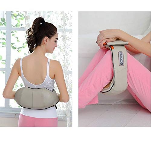  PBQWER Shock Cervical Massager Kneading Shiatsu Neck, Shoulder, Back, Leg and Foot Massager Pillow with HeatSuitable for Home, car