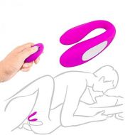 PBTCN SHIRT Wireless Remote Control Rechargeable Mini Finger Massager with Strong Patterns Handsfree USB Waterproof Massager Wand (U Shape)