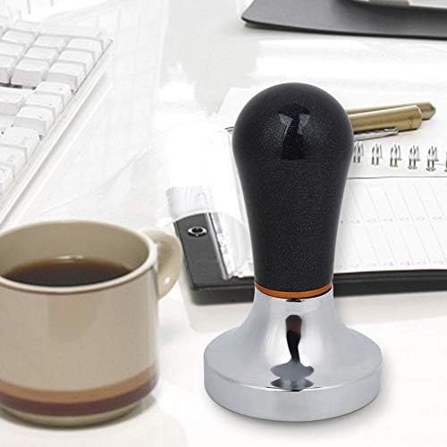  PBZYDU Coffee Tamper, 57mm Handheld Aluminum Profession Espresso Press Tool for Coffee Maker(Black)