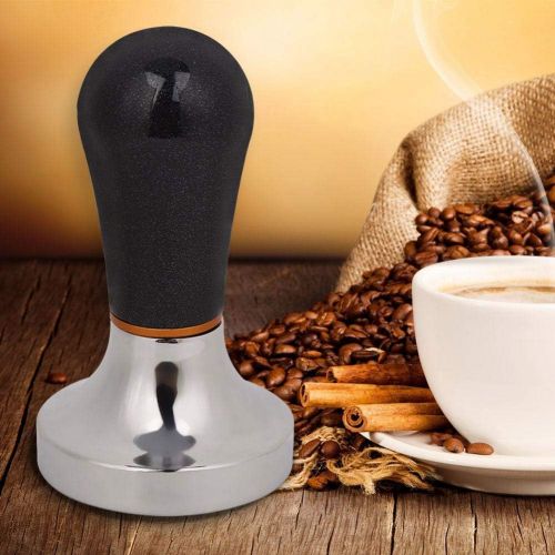  PBZYDU Coffee Tamper, 57mm Handheld Aluminum Profession Espresso Press Tool for Coffee Maker(Black)