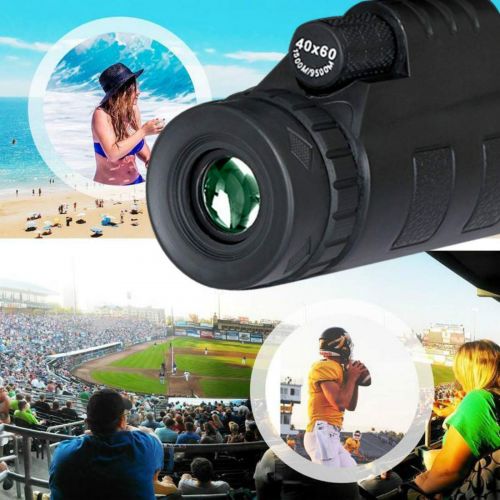  PCEPEIVK Monocular Telescope Lens for Phone 40X60 Zoom for Smartphone Scope Camera Camping Hiking Fishing with Compass Phone Clip Tripod