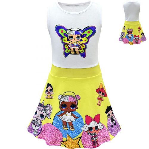  PCLOUD Surprise Toddler Girls Princess Dress Cosplay Costumes Birthday Party Dress