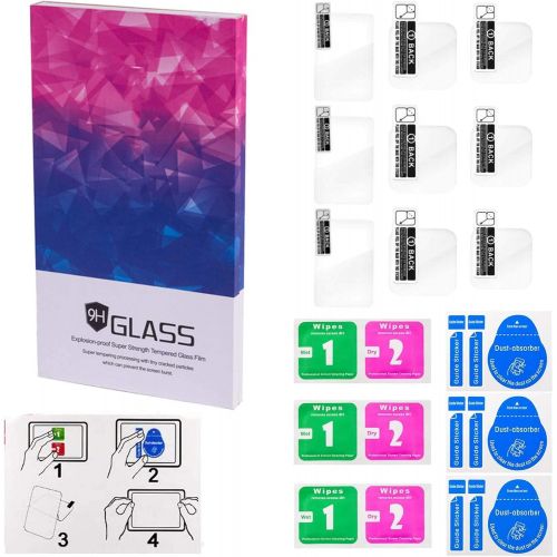  9x Protector for GoPro Hero 9 Glass, PCTC 9 Pieaces Ultrathin Clear Tempered Glass Screen Protector for GoPro Hero 9 Black,Screen Protector + Tempered Glass Lens Protector + Small