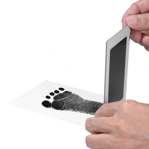  [아마존베스트]Baby Inkless Handprint and Footprint Kit with 4 Large Size Ink Pads and 8 Imprint Cards by PChero, Perfect for Family Keepsake Baby Shower Gift and Registry