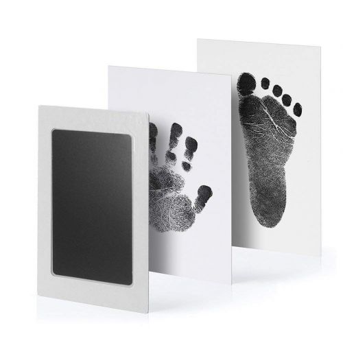  [아마존베스트]PChero Large and Medium Size Baby Handprint and Footprint Ink Pad Kit, Non-Toxic and...