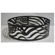 PD Metals Steel Campfire Fire Ring American Flag Design - Unpainted - Medium 38 d x 12 h Plus Free eGuide