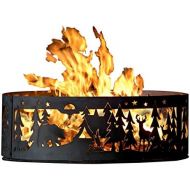 PD Metals Campfire Fire Ring - Northwoods Campground (48 in. Dia. x 12 in. H)