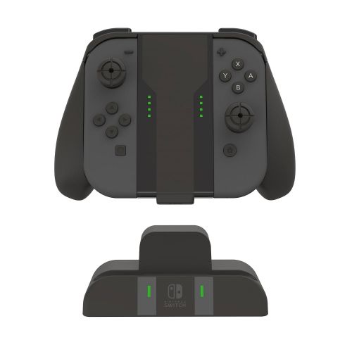  PDP Nintendo Switch Pro Joy Con Charging Grip, Black, 500-059