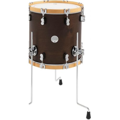  Pacific Drums & Percussion Drum Set Concept Classic 3-Piece Bop, Walnut with Natural Hoops Shell Packs (PDCC1803WN)