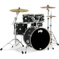 Pacific Drums & Percussion Drum Set Concept Maple 5-Piece, Satin Black Shell Pack (PDCM2215BK)