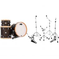 PDP Concept Maple Classic 3-piece Shell Pack and Hardware Bundle - Walnut/Natural