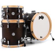 PDP Concept Maple Classic Bop 3-piece Shell Pack - Walnut with Natural Hoops