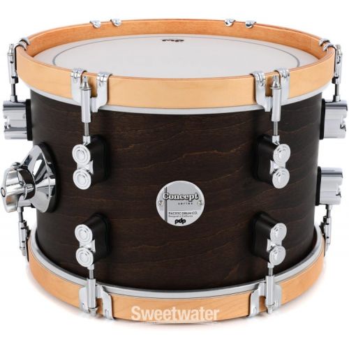  PDP Concept Maple Classic Bop 3-piece Shell Pack - Walnut with Natural Hoops