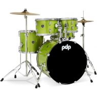 PDP Center Stage PDCE2015KTEL 5-piece Complete Drum Set with Cymbals - Electric Green Sparkle