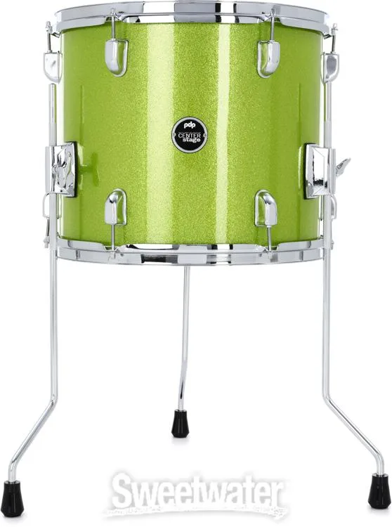  PDP Center Stage PDCE2015KTEL 5-piece Complete Drum Set with Cymbals - Electric Green Sparkle