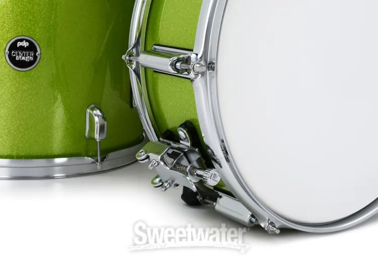  PDP Center Stage PDCE2015KTEL 5-piece Complete Drum Set with Cymbals - Electric Green Sparkle