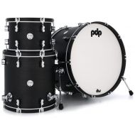 PDP Concept Maple Classic 3-piece Shell Pack with 24 inch Kick - Ebony with Ebony Hoops