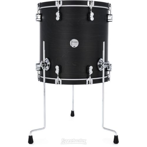  PDP Concept Maple Classic 3-piece Shell Pack with 24 inch Kick - Ebony with Ebony Hoops