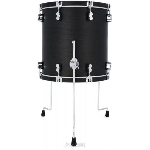  PDP Concept Maple Classic 3-piece Shell Pack with 24 inch Kick - Ebony with Ebony Hoops