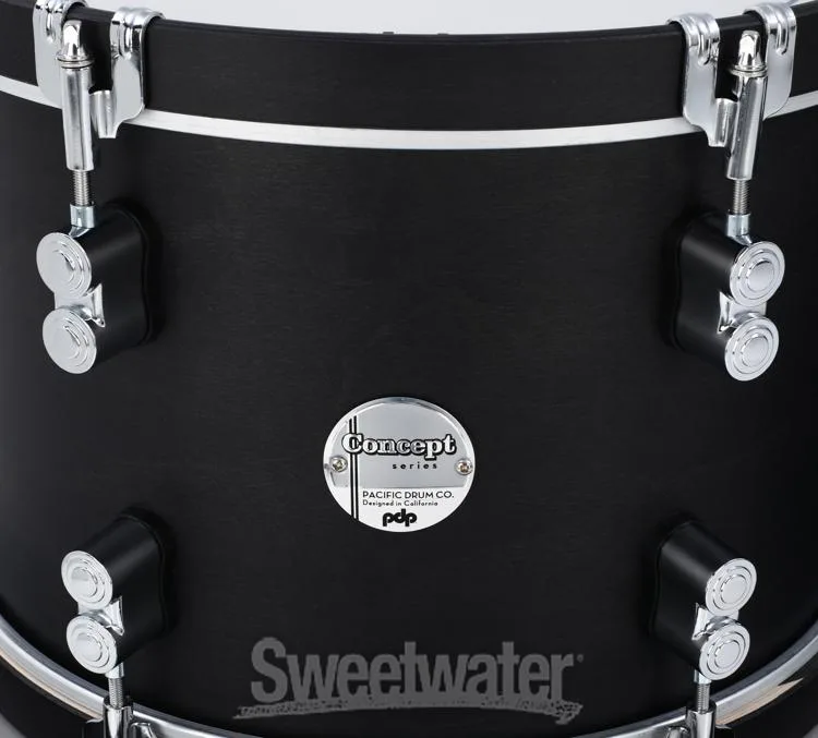  PDP Concept Maple Classic 3-piece Shell Pack with 26 inch Kick - Ebony with Ebony Hoops