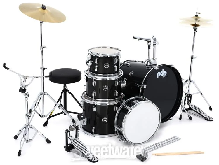  PDP Center Stage PDCE2015KTIB 5-piece Complete Drum Set with Cymbals - Iridescent Black Sparkle