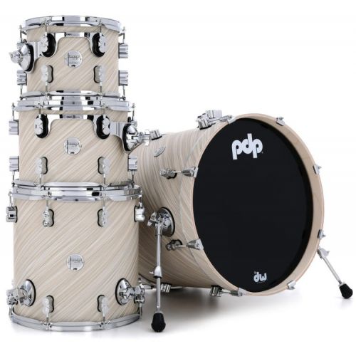  PDP Concept Maple 4-piece Shell Pack and Hardware Bundle - Twisted Ivory