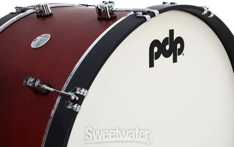  PDP Concept Maple Classic 3-piece Shell Pack with 26 inch Kick - Ox Blood with Ebony Hoops