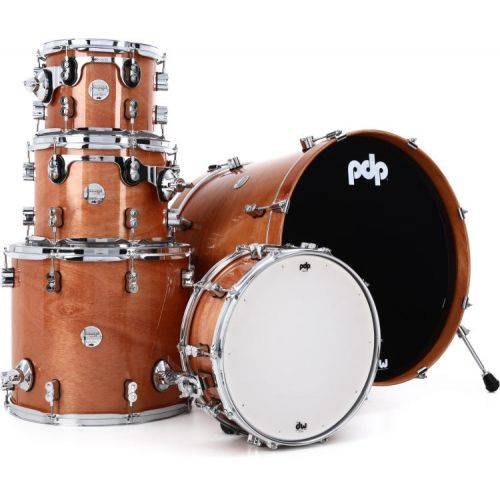  PDP Concept Exotic 5-piece Shell Pack and Hardware Bundle - Honey Mahogany