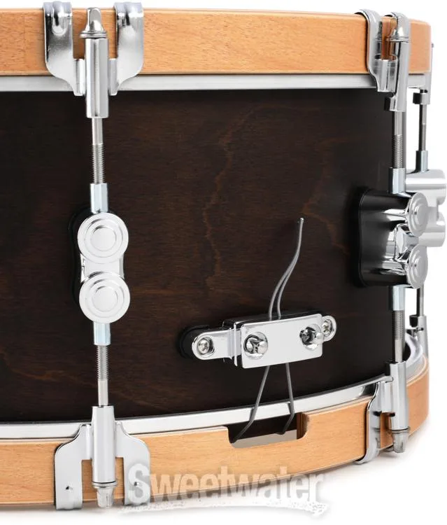  PDP Concept Maple Classic Snare Drum - 6.5 x 14-inch - Walnut with Natural Hoops