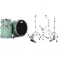 PDP Concept Maple Rock 3-piece Shell Pack and Hardware Bundle - Satin Seafoam