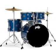 PDP Center Stage PDCE2015KTRB 5-piece Complete Drum Set with Cymbals - Royal Blue Sparkle