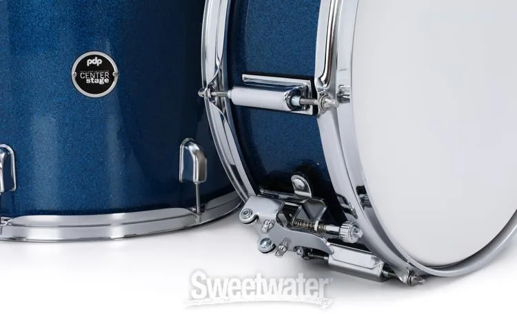  PDP Center Stage PDCE2015KTRB 5-piece Complete Drum Set with Cymbals - Royal Blue Sparkle