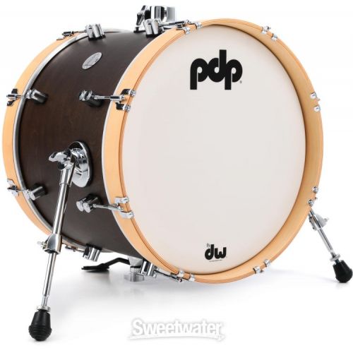  PDP Concept Maple Classic Bop 3-piece Shell Pack and Hardware Bundle - Walnut/Natural