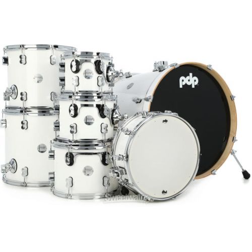  PDP Concept Maple Shell Pack - 7-Piece - Pearlescent White