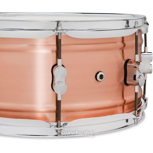  PDP Concept Copper Snare Drum - 6.5 x 14-inch - Natural Brushed Copper with Chrome Hardware Demo