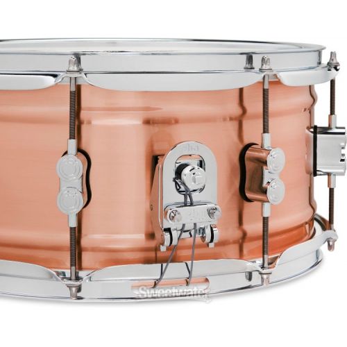  PDP Concept Copper Snare Drum - 6.5 x 14-inch - Natural Brushed Copper with Chrome Hardware Demo