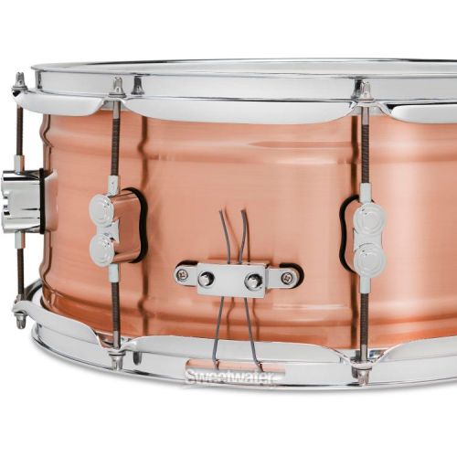  PDP Concept Copper Snare Drum - 6.5 x 14-inch - Natural Brushed Copper with Chrome Hardware Demo