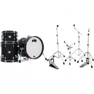 PDP Concept Maple Classic Bop 3-piece Shell Pack and Hardware Bundle - Ebony/Ebony