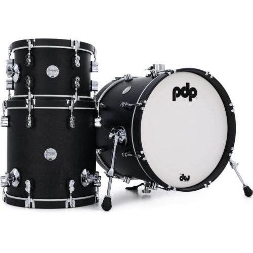  PDP Concept Maple Classic Bop 3-piece Shell Pack and Hardware Bundle - Ebony/Ebony