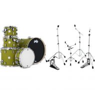 PDP Concept Maple 5-piece Shell Pack and Hardware Bundle - Satin Olive