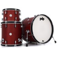 PDP Concept Maple Classic 3-piece Shell Pack with 22 inch Kick - Ox Blood with Ebony Hoops