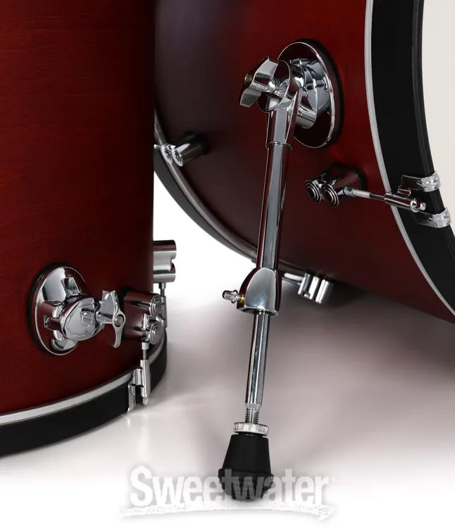  PDP Concept Maple Classic 3-piece Shell Pack with 22 inch Kick - Ox Blood with Ebony Hoops