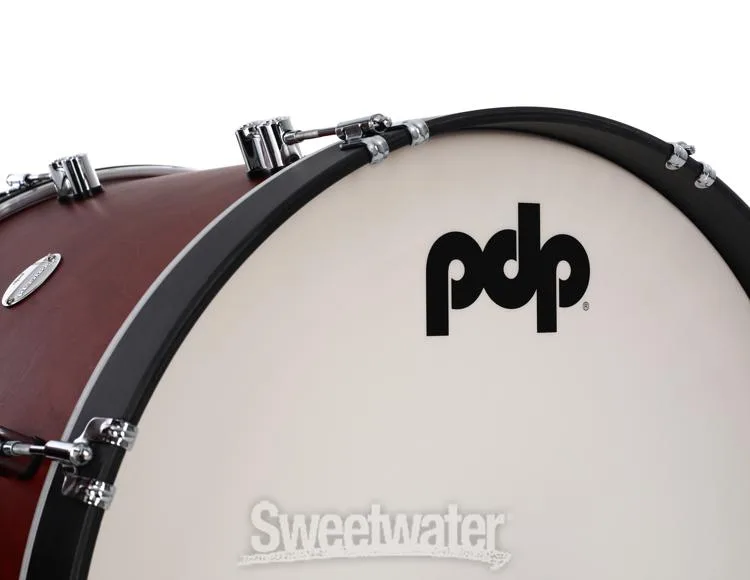  PDP Concept Maple Classic 3-piece Shell Pack with 22 inch Kick - Ox Blood with Ebony Hoops