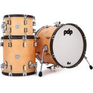 PDP Concept Maple Classic Bop 3-piece Shell Pack - Natural with Walnut Hoops