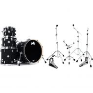 PDP Concept Maple 4-piece Shell Pack and Hardware Bundle - Satin Black
