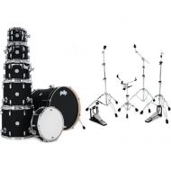 PDP Concept Maple 7-piece Shell Pack and Hardware Bundle - Satin Black