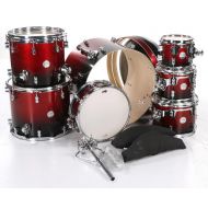 PDP Concept Maple Shell Pack - 7-Piece - Red To Black Sparkle Fade Used