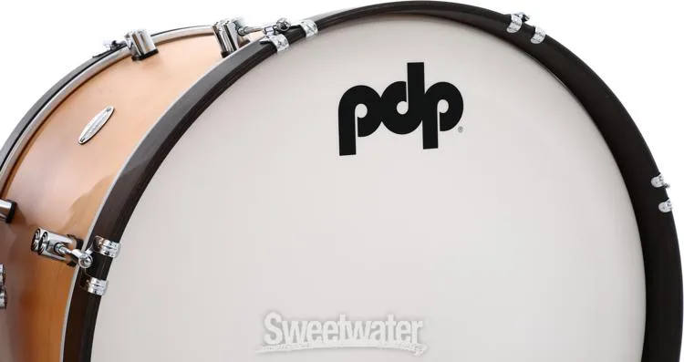  PDP Concept Maple Classic 3-piece Shell Pack with 22 inch Kick - Natural with Walnut Hoops